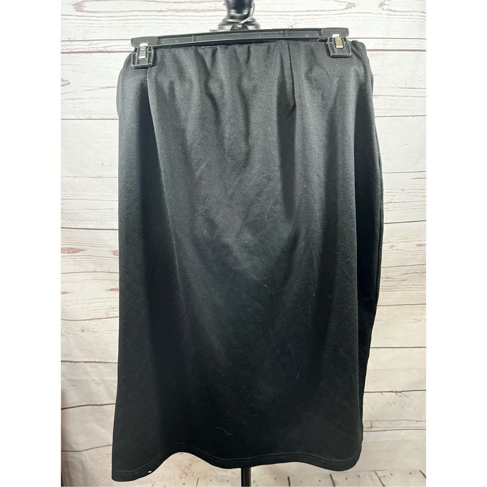 Cato Black Elastic Waist Midi Skirt Women's Size Large